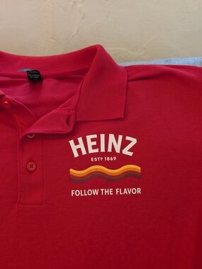Heinz Red Polo Shirt for Men - Branded Casual Work Polo